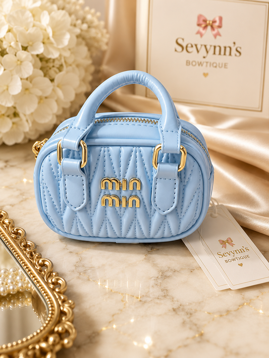 💙 Sky Blue Luxe Mini Handbag