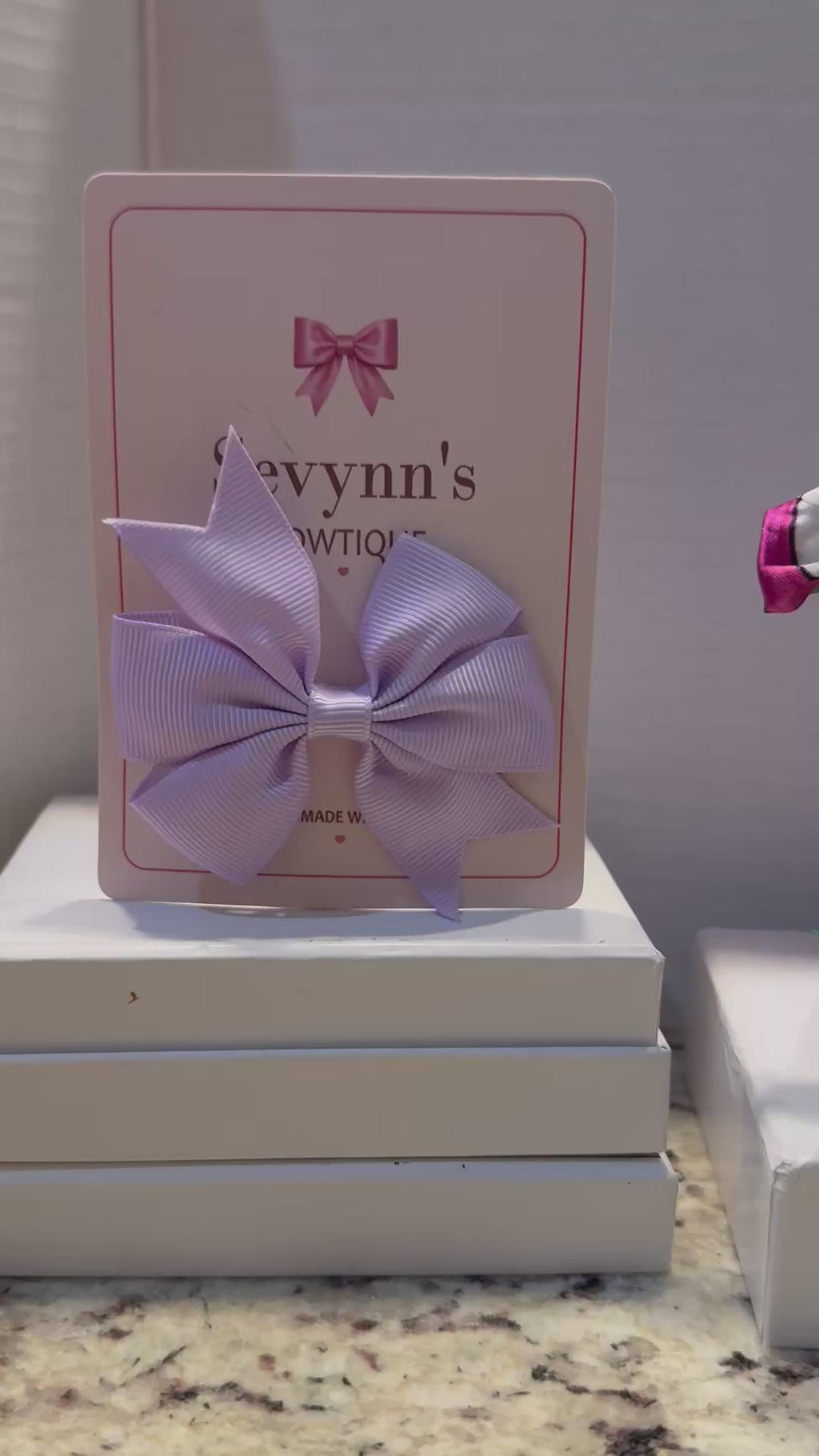 Lavender Dreams Bow & Mini Handbag Set