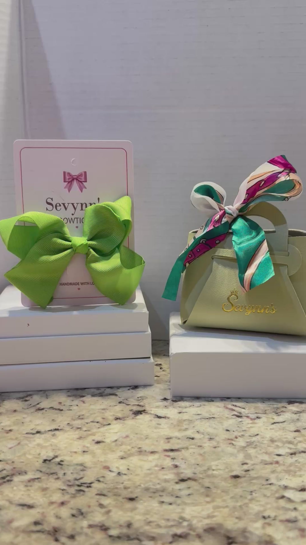 Mint Princess Bow & Mini Handbag Set